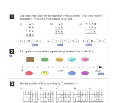 Value Of Letters And Number Lines Worksheet For 4th 6th Grade