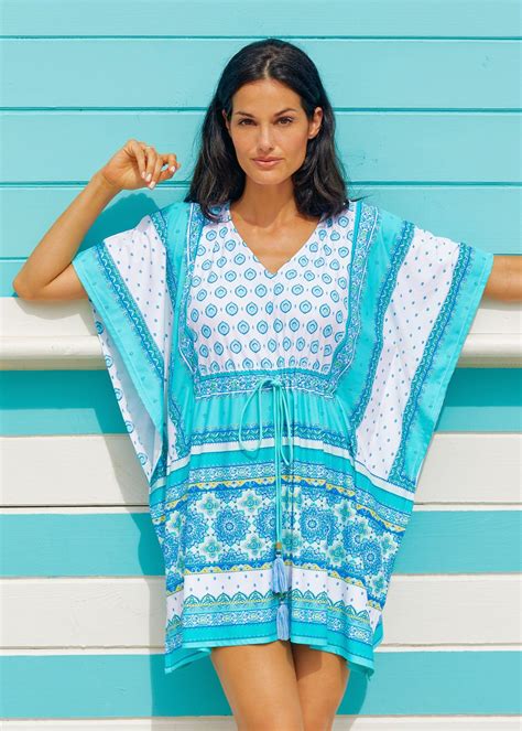 Cabana Life Hidden Cove Tie Waist Cover Up With UV Protection Cover Up Beach Style