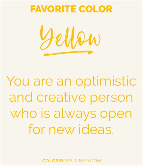 Favorite Color Yellow What Does It Say About You 2023 Colors Explained