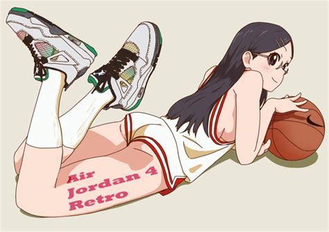 Saitou Kaede Yama No Susume Air Jordan 4 Nike Company Yama No Susume Highres 1girl Ass