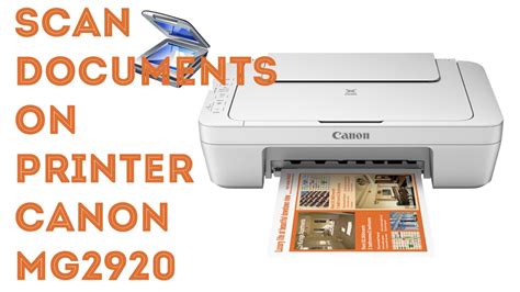 Scanning from a brother printer is so simple whether done from the printer control panel or the scanner software. Scan feature on printer Canon MG2920 - YouTube