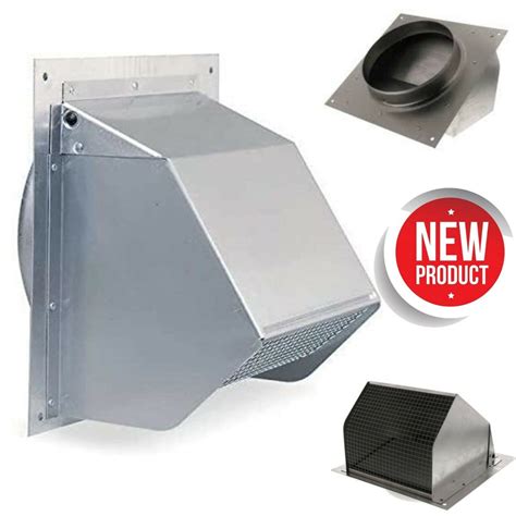 Wall Vent Cover Exterior Cap 6 Duct Vent Silver Kitchen Exhaust Fan