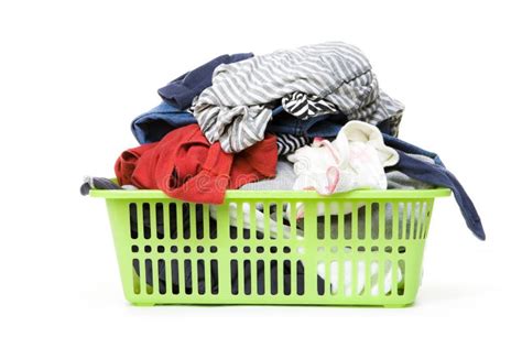 Laundry Basket And Dirty Clothing Stock Photo Image Of Pile Washer