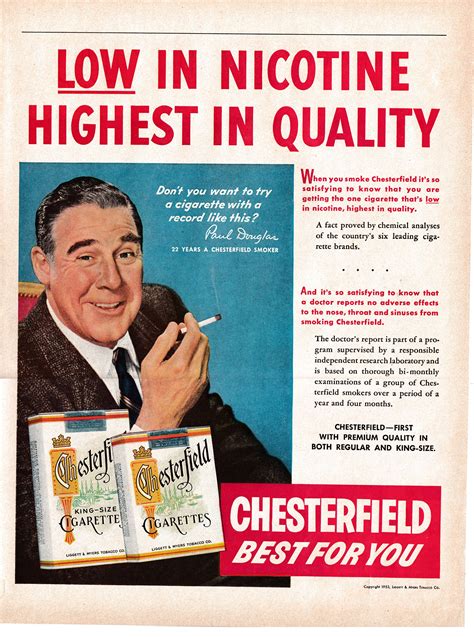1953 Paul Douglas Chesterfield Cigarettes Tobacco Original Etsy