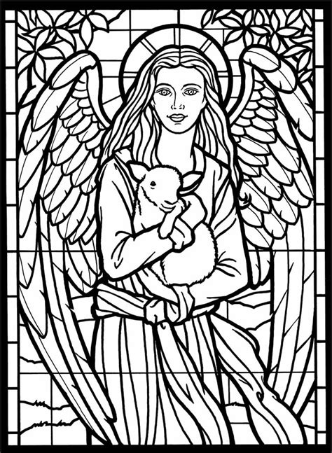More images for stained glass coloring pages for adults » Welcome to Dover Publications