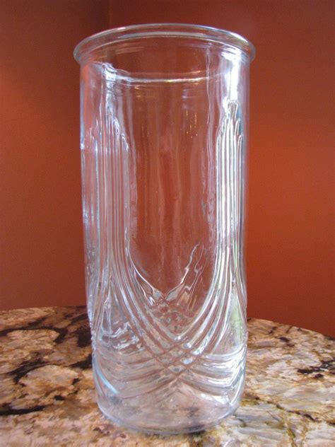 Vintage Hoosier Clear Glass Vase B Vase X Top