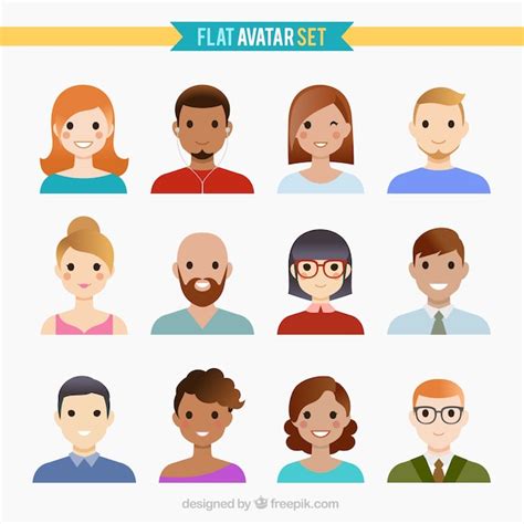 Funny People Avatars Vector Free Download