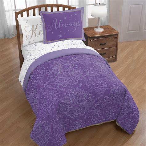 Harry Potter Purple And White Hogwarts Crest Bed In A Bag Bedding Set