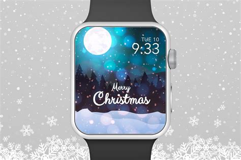 Apple Watch Wallpaper Merry Christmas With Big Moon and - Etsy | Apple