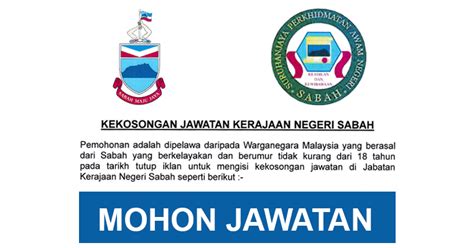 terkini pelbagai jawatan kosong ditawarkan di negeri sabah jawatan kosong sabah electricity sdn bhd / pengambilan ogos 2020 permohonan dan semakan bantuan pekebun kecil dan penoreh lembaga industri getah sabah (ligs) Jawatan Kosong Kerajaan Negeri Sabah 2018 - omenstyr