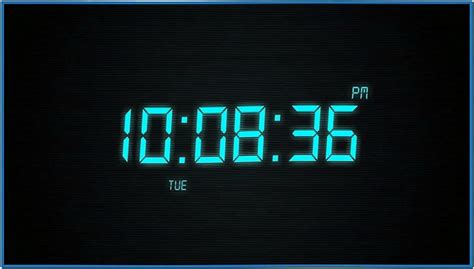 Digital Clock Screensaver For Windows Screensavers Planet Images