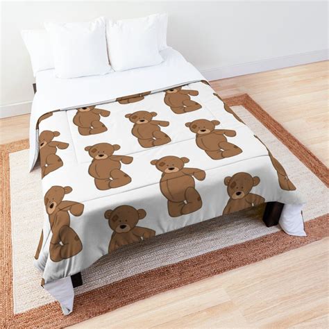Teddy Bear Comforter By Cute Critical In 2021 Bear Bed Teddy Bear