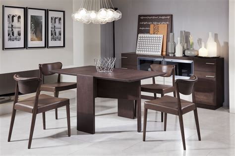 Stand out and impress your guests with a fella design dining table. Modrest Union Modern Coffee Oak Folding Dining Table