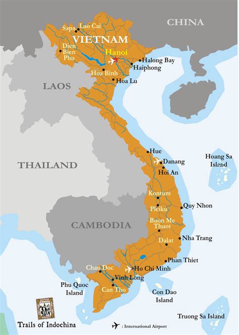 Vietnam Map - Trails of Indochina