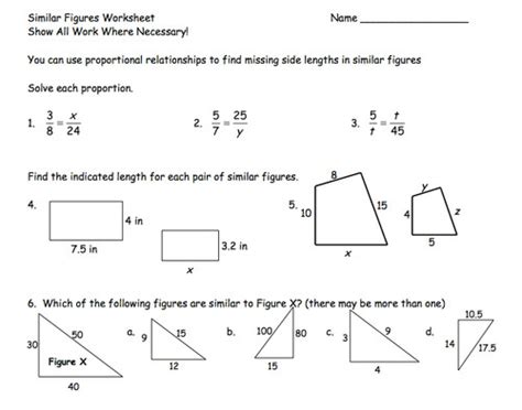 29 Similar Figures Worksheet Answer Key - Worksheet Project List