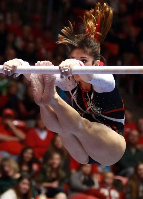 Utah S Nansy Damianova Does Her Bars Routine While Competing Gymnastics Leotards Competing