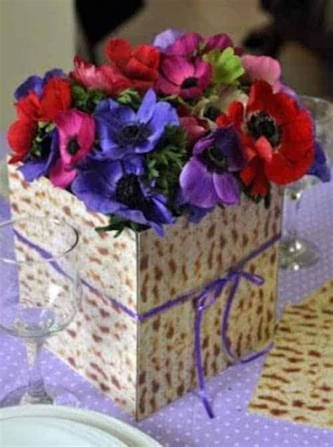 Passover is steeped in jewish tradition and is a time to gather with loved ones around the dinner table. Matzo Vase for Passover Table Decoration | Passover seder ...