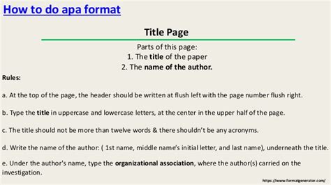How To Write In Apa Format Properly