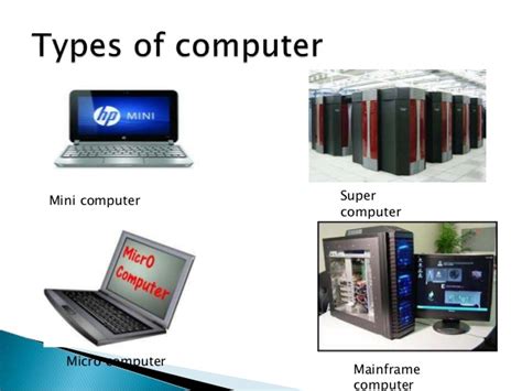 Different Types Of Computer Based On Sizepurpose And Working