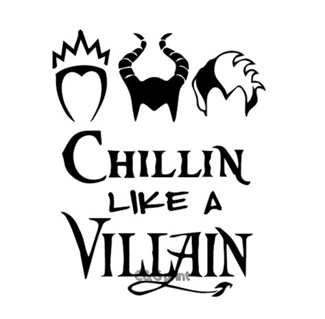 Chillin Like A Villain Disney Villain SVG Cut File Cricut Etsy