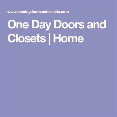 One Day Doors And Closets Home Replace Door Closet Doors Closets
