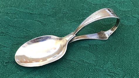Antique Sterling Silver Baby Spoon Curved Handle C1918 Robbie Sophia