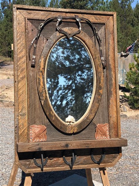 Mirror Western Oval With Bridal Etsy