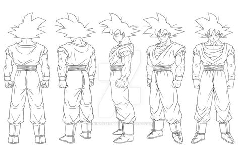 Goku S TA Lineart Dbz Drawings Character Model Sheet Dragon Ball Artwork