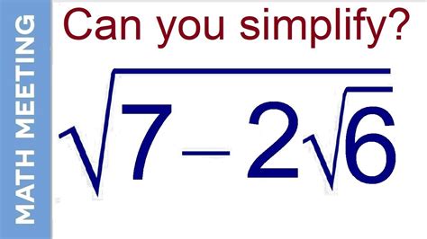 What and root the square root of 100? Simplifying square root - Easy algebra brain teaser (95% ...