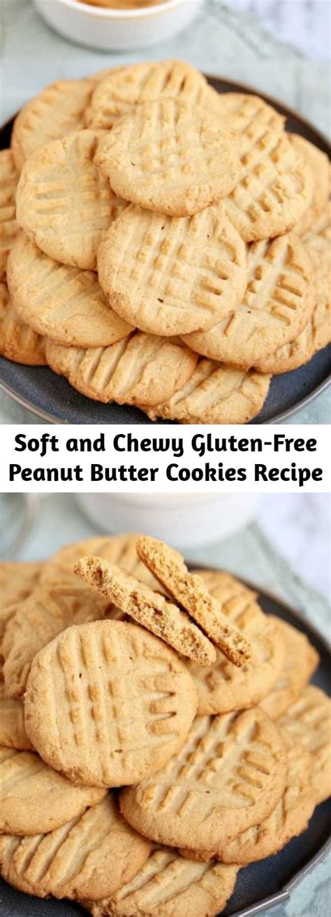 Secret recipe / 비법은 비밀이에요. Soft and Chewy Gluten-Free Peanut Butter Cookies Recipe ...