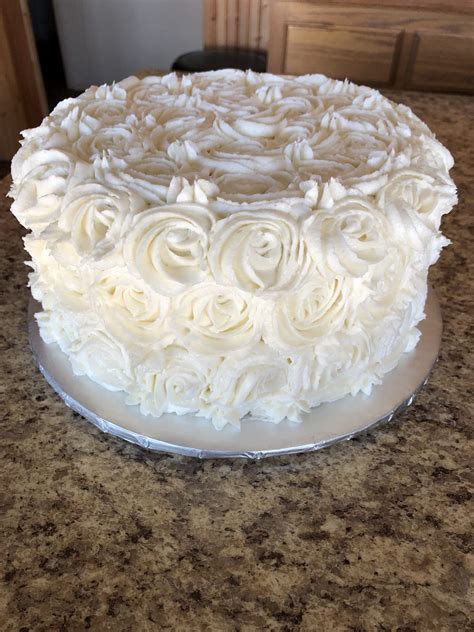 White Rose Cake Custom Cakes Rose Cake Cake
