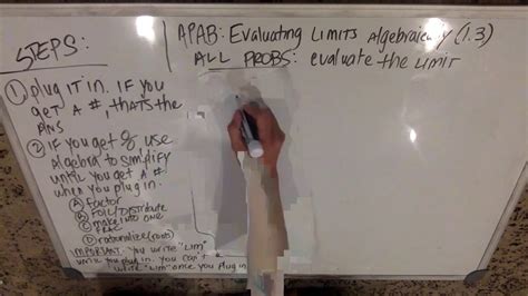 Apab 13 0001 Limits Algebraically E1 P1 E2 P2 Youtube