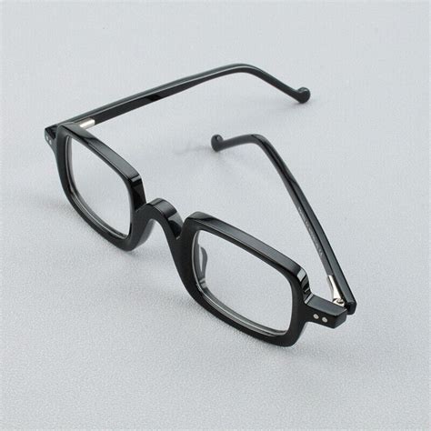 vintage rectangle acetate eyeglass frames full rim black glasses for women men ebay