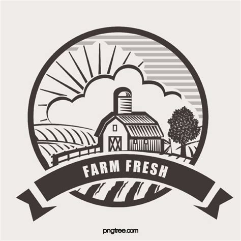 Original Hand Painted Circular Farm Fresh Logo Template For Free