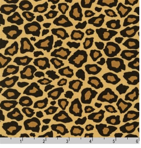 Leopard Print Fabric Animal Print Fabric By The Yard Etsy