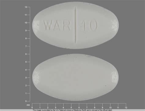 Coumadin is an anticoagulant (blood thinner) used to prevent blood clots from forming or growing larger in the body. War1 Pill Images - Pill Identifier - Drugs.com