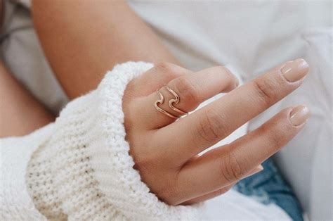 Rose Gold Mini Wave Rings From Pura Vida Bracelets Rose Gold Jewelry