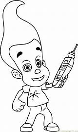 Jimmy Neutron Coloring Remote Drawing Having Genius Boy Adventures Coloringpages101 Sheets Getdrawings sketch template