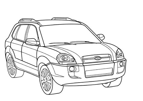 Hyundai Tuscon Coloring Book To Print And Online