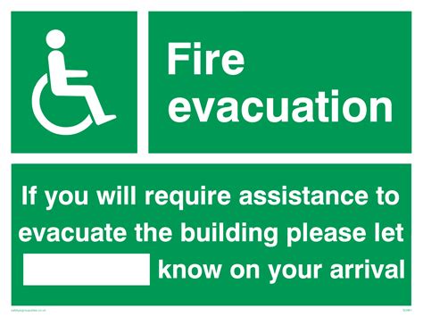 Fire Evacuation For Wheelchair Users From Safety Sign Supplies