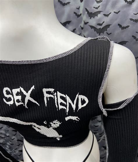 Official Alien Sex Fiend Long Sleeve Black Top Deathrock Goth Etsy