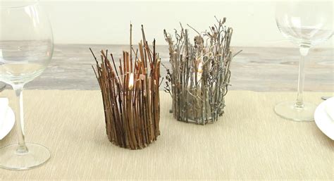 Make A Rustic Twig Candle Holder Home Decorating Trends