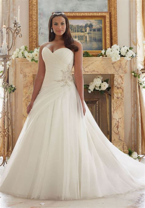 And trying too hard to lose some weight now? Plus Size Wedding Gown with Organza and Tulle | Style 3203 ...