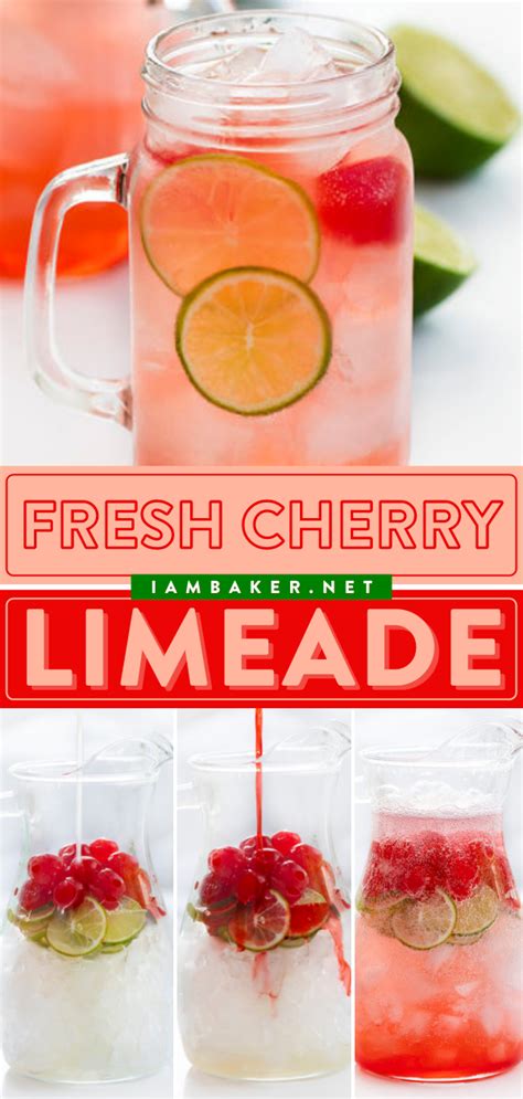 Cherry Limeade Recipe Limeade Drinks Limeade Recipe Limeade