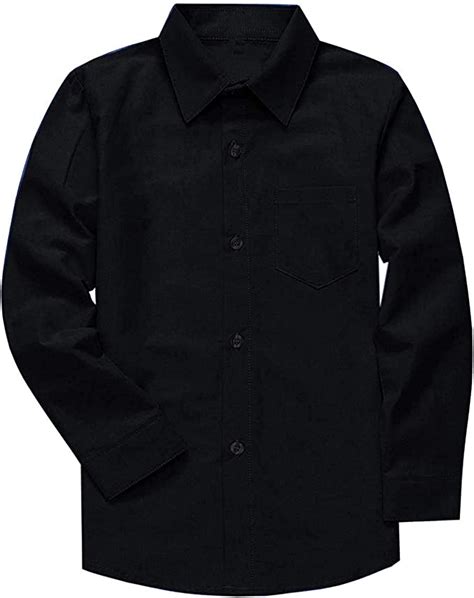 Boys Long Sleeves Button Down Dress Shirt Black 12 18 Months Tag 80