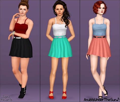 Sims 4 Wcif Maxis Match High Waisted Skirts Rthesimscc