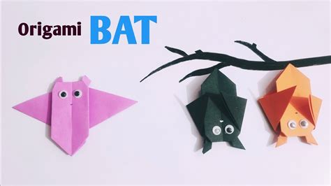 Origami Bat Paper Bat Making Easy Origami Bat Tutorial Youtube