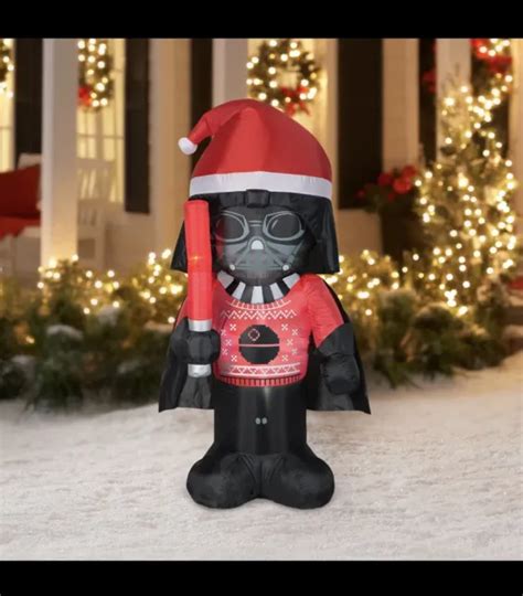 Disney Darth Vader Star Wars Christmas Airblown Inflatable 5 Ft Santa