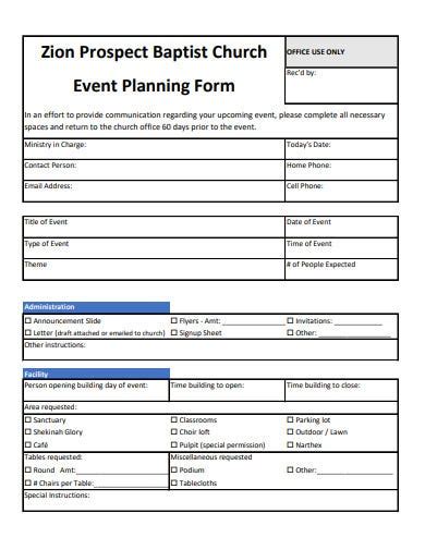 11 Church Event Planning Templates In Pdf Doc