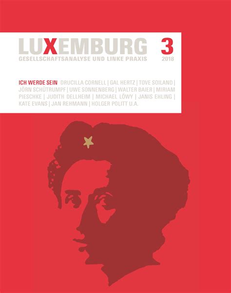 Ich Werde Sein Jubiläumsausgabe Zum 100 Todestag Von Rosa Luxemburg Zeitschrift Luxemburg